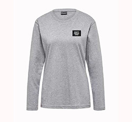 Antidagligdag t-shirt med lange ærmer til damer - Grå/Sort